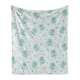thumbnail image 1 of Animal Cartoon Soft Flannel Fleece Throw Blanket, Young Agedin Spring Meadow Daisies Child Baby Theme, Cozy Plush for Indoor and Outdoor Use, 70" x 90", Pale Blue Baby Blue, by Ambesonne, 1 of 6