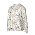 thumbnail image 3 of Goofa Wildflower Watercolor Printed Women's UPF 50+ Sun Protection Hoodie Jacket Lightweight Long Sleeve Sun Shirt for Women with Pocket Hiking Outdoor-Large, 3 of 9