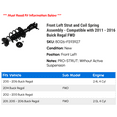thumbnail image 2 of Front Left Strut and Coil Spring Assembly - Compatible with 2011 - 2016 Buick Regal FWD 2012 2013 2014 2015, 2 of 2