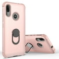 thumbnail image 4 of Moto E6 Plus Case, KAESAR 3-Layer Slim Shockproof Hard Cover With Metal Ring Stand Skin Fashion Cute Cover Armor Case for Moto E6 Plus (Rose Gold), 4 of 6