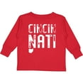 thumbnail image 3 of Inktastic Cincinnati, Ohio Distressed Font Boys or Girls Long Sleeve Toddler T-Shirt, 3 of 5