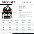 thumbnail image 4 of Iceglad Mens Ugly Christmas Cardigan Sweater Santa Reindeer Snowflake Pattern V-Neck Long Sleeve Knitwear, 4 of 8