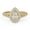 Yellow Gold, variant on AFFY Shank Halo Solitaire Engagement Rings for Women, Center 6x4.5mm Pear and Round cut Lab Created Moissanite Ring In 10K Solid Rose Gold Size-10