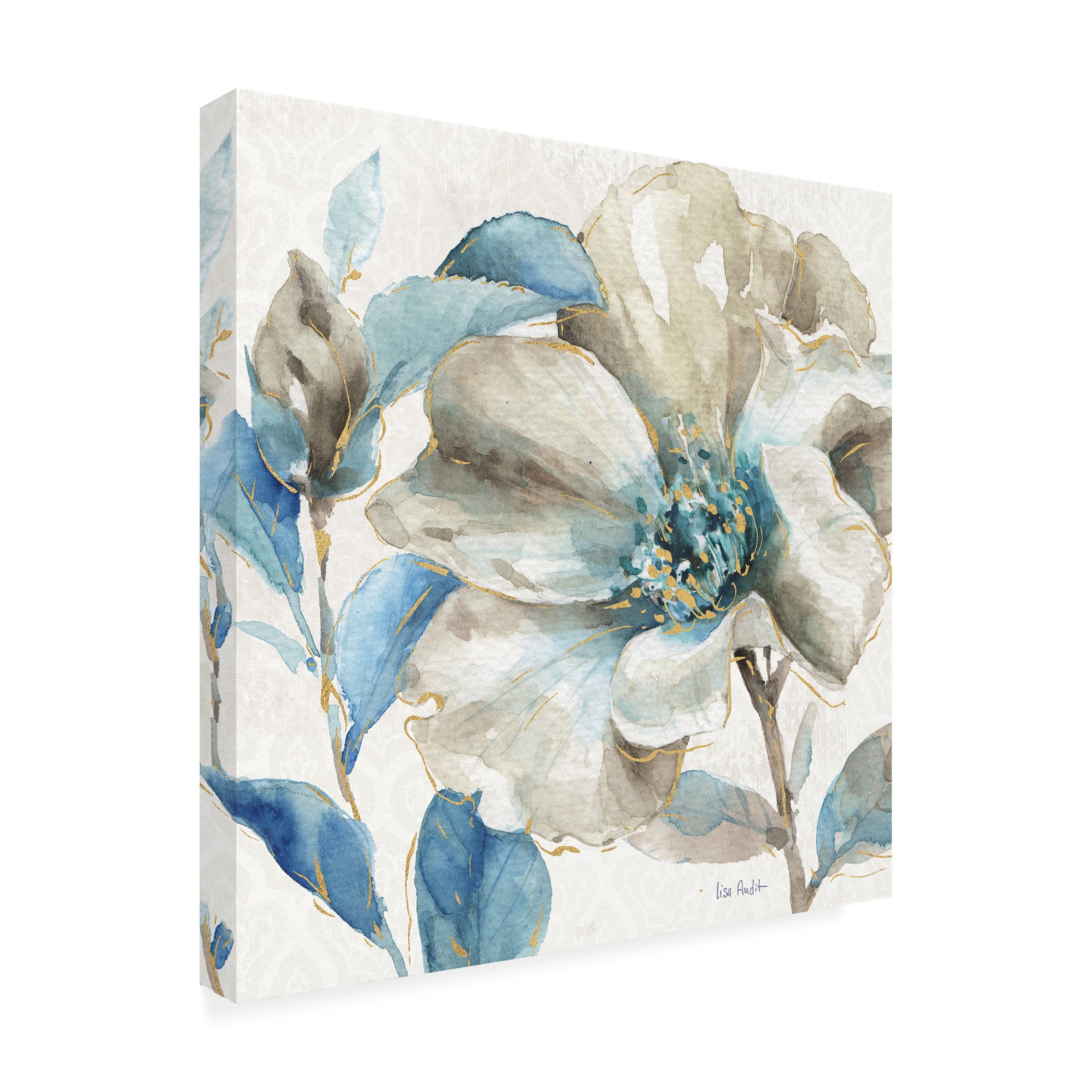 Trademark Fine Art Lisa Audit Indigold IV Canvas Wall Art - 35x35