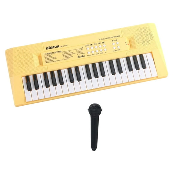 Teclado de Piano para niños perfecl Amarillo 37 teclas