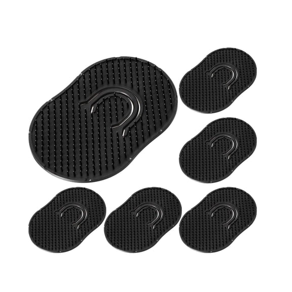 Hair Brush Set for Hair Care 6-Piece Finger Round Black Comb Massage Pocket Comb Shampoo Brush Easy Portable Grooming Kit 6PCS