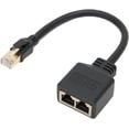 thumbnail image 1 of YISITIAN RJ45 Network 1 to 2 Port Ethernet Adapter Splitter, 1 Male to 2 Female LAN Ethernet Splitter Adapter Cable for All Networks, Homes and Offices, and All Broadband Connections CJ919-11947, 1 of 9