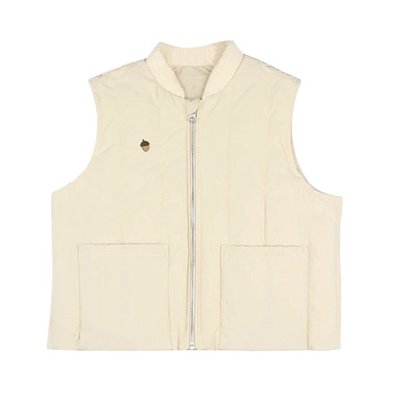 LYMAYTER Baby Kids Girls down Puffe Vest Winter Solid Color Zipper Waistcoat Toddler with Pocket Sleeveless Jacket for 1-9 Years