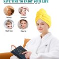 thumbnail image 3 of Fundas de toallas para el cabello: toallas absorbentes de secado rápido, paquete de 3 para mujeres con cabello rizado, largo, húmedo y grueso, 3 of 5