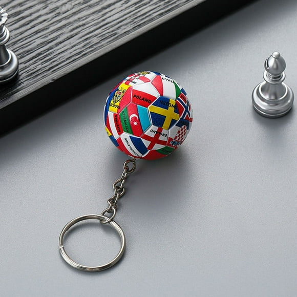 Boreal Craft Ten Thousand Flag Football Keychain Pendant Football 2024 Fan Supplies Keychain Key Chain Diameter Pendant Decorative Keychain Keyrings Keychains Accessories Pottery Dough Bowl Clear