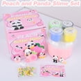 thumbnail image 2 of Butter Slime Kit With Panda Add-Ins, Soft Non-Sticky Scented DIY Slime Toy for Kids, Stress Relief and Classroom Rewards, Pink Peach, 300 mL, 2 of 7