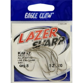 Eagle Claw L142GH-3/0 Lazer Sharp Kahle Offset Hook