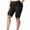 Black, variant on HomeGardon Yoga Shorts for Women,Womens Shorts Fashion Plus Size Yoga Pants Half Shorts Solid Color Elastic Waist,L-XXXXXL