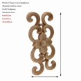 thumbnail image 3 of Runbazef Calcomanía de carga de madera Pretty Patters Apliques de madera Tallado Corner Pieza de flores Decoración for el hogar Decoración de la decoración Maison Accesorios, 3 of 7