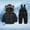 Black, variant on Snow Suit for Kidss 2 Piece Warm Windproof Kids Ski Jacket and Snow Bibs Kids Sets Kids Boy Coat 5-6 Years
