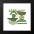 thumbnail image 2 of Pela 20x20 Black Modern Framed Museum Art Print Titled - Crowded Forms green II, 2 of 5
