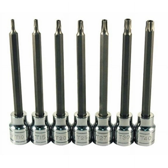 ATD Tools 13776 7 Pc. Extra Long Tamper-resistant Star Bit Socket Set ATD-13776