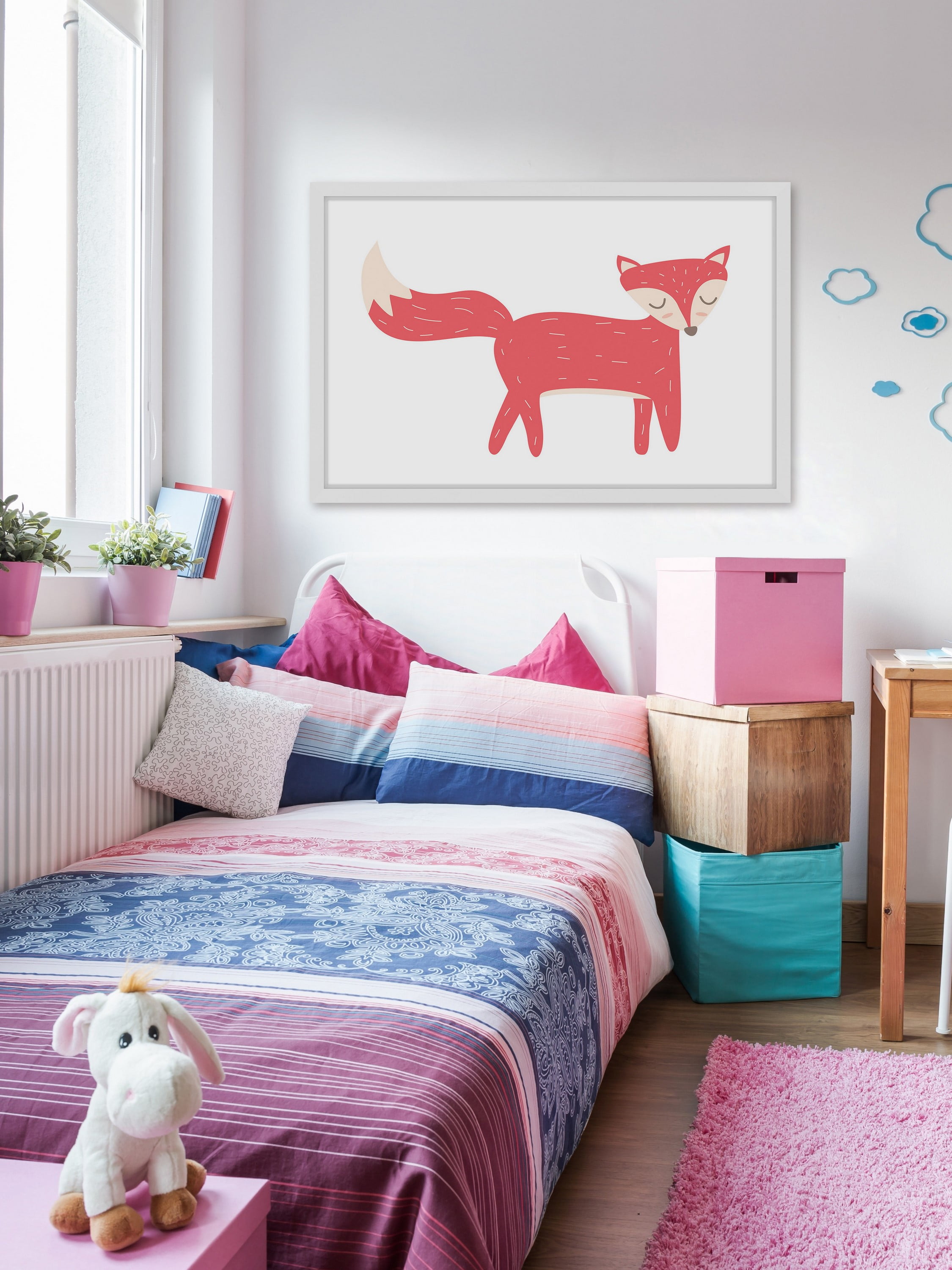 "Red Fox" Framed Painting Print