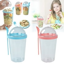 Overnight Oats Jars with Spoon And Lid, 100% Leak Proof, Travel Spoon, Granola Holder, Mason Jars with Lid for Cereal Fruit Vegetable Milk Salad Yogurt Meal Prep Clearance