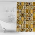 thumbnail image 2 of Farmhouse Shower Curtain, 48" x 72", Sunflower Gnome Bee Star Yellow Buffalo Plaid Patchwork Waterproof Bathroom Curtain Washable Shower Curtain Set with 12 Hooks, 2 of 6