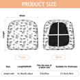 thumbnail image 3 of White Cow Milk Pattern Seat Covers for Dining Room Chairs Set Of 4,Stretch Printed Washable Chair Seat Cover with Elastic Ties and Button,Removable Waterproof Couch Cushion Covers, 3 of 6