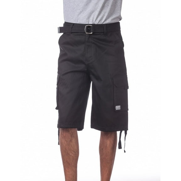 Pro Club Men's Cotton Twill Cargo Shorts with Belt