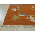 thumbnail image 6 of EORC Rust Wool Traditional Oriental Kilim Rug, 5'6 x 8', 6 of 9