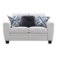 thumbnail image 3 of Furniture of America Aimee Modern Chenille Track Arm Loveseat with Pillows, Light Gray, 3 of 14
