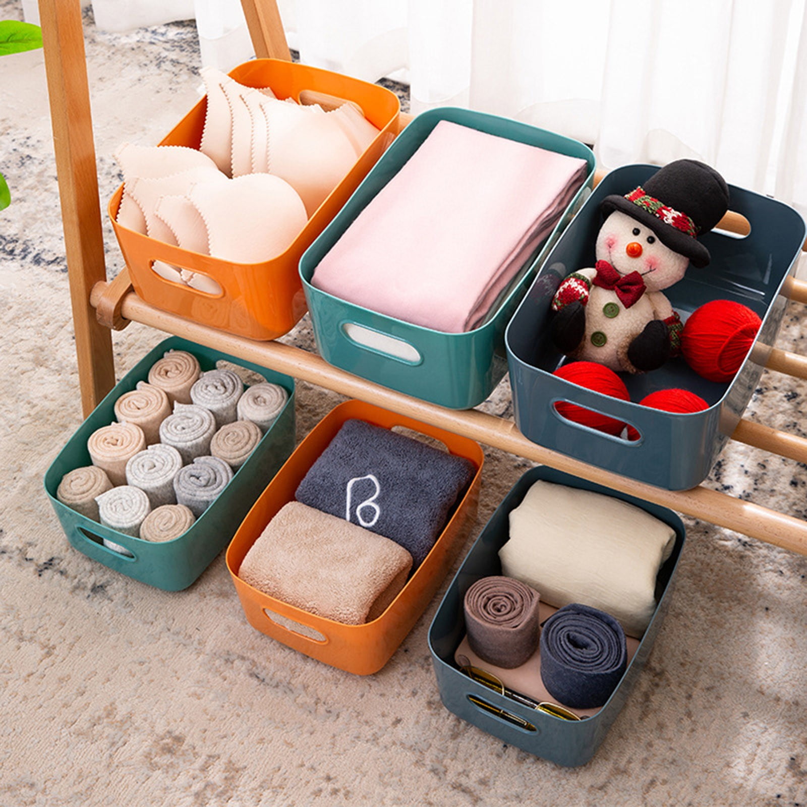 Pianpianzi Airtight Storage Containers for Clothes under The Crib
