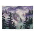 thumbnail image 5 of Creowell  Misty Forest Tapestry, Nature Mountain Tapestry Wall Hanging Watercolor Landscape Wall Tapestries for Bedroom Aesthetic Men Living Room Purple Wall Art Home Decor Gift 60x50inch, 5 of 6