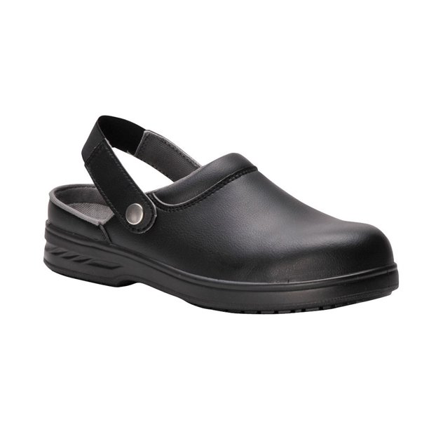 Porwest - Zueco de seguridad Modelo Steelite (FW82) Unisex todas las tallas hombre mujer - Trabajo (Negro) Portwest UTRW1039_black