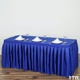 thumbnail image 2 of BalsaCircle Patriotic 17 feet x 29" Royal Blue Polyester Table Skirt Veterans Day 4th July Military Party, 2 of 5