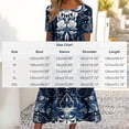 thumbnail image 3 of Women's Summer Casual Dresses Plus Size Round Neck Zipper Floral Print Dress, 3 of 7
