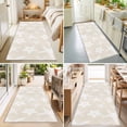 thumbnail image 4 of Kitchen Runner 2 x 6 Ft, Beige White Starfish Coastal Non-Slip Residential Carpet, Nautical Summer Ocean Abstract Art Indoor Crawling Mats Runner Rugs for Living Room/Dining Room/Bedroom, 4 of 9