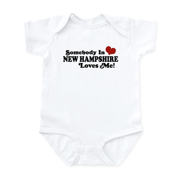 CafePress - Somebody In New Hampshire Loves Me Infant Bodysuit - Baby Light Bodysuit, Size Newborn - 24 Months