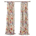 thumbnail image 3 of Global Trends Amanda Floral Curtain Panel, Set of 2, 84-inch L, White, 3 of 5
