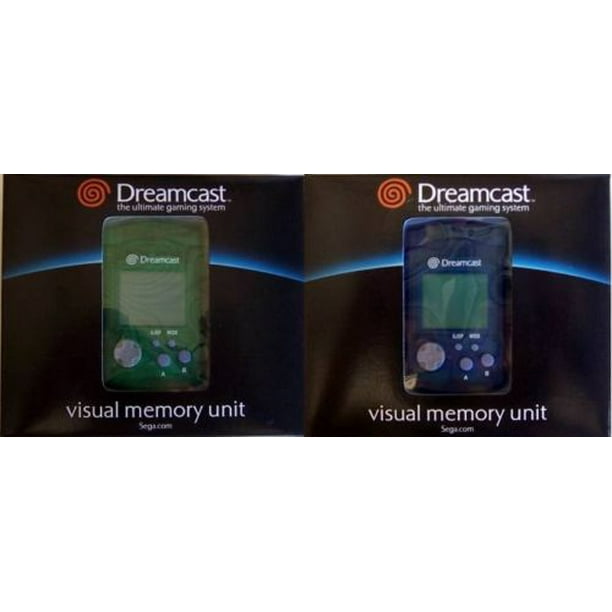 Sega Dreamcast Memory Card VMU 1 BLUE & 1 GREEN