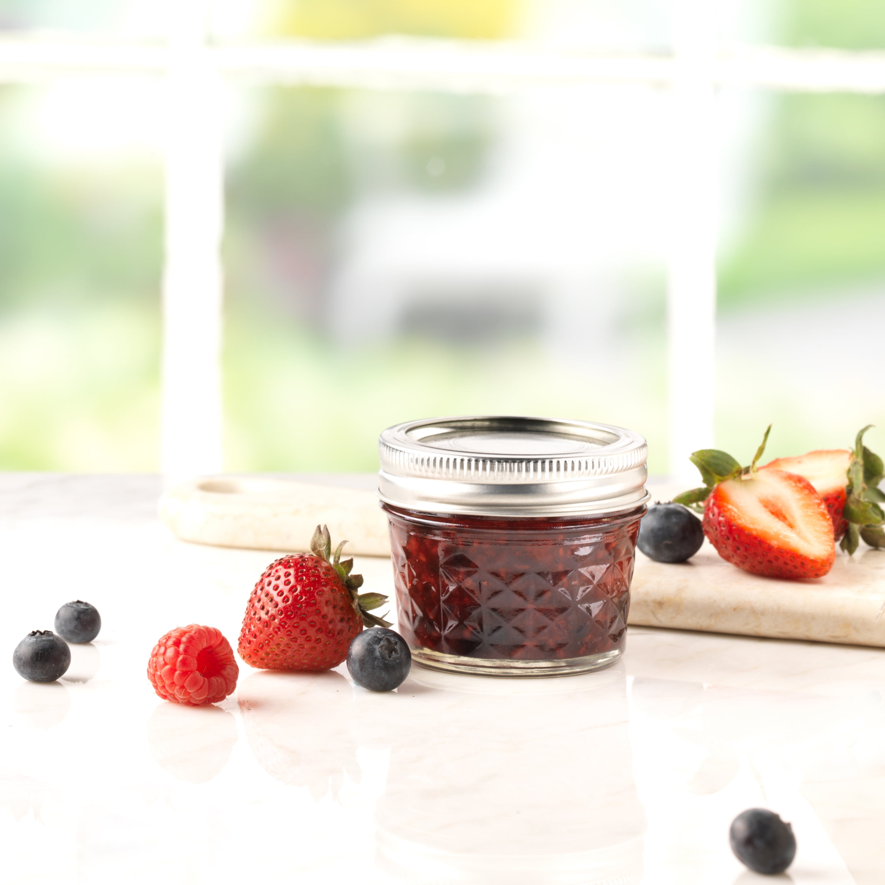 Ball Regular Mouth 4oz Quilted Pint Mason Jars 12 Count Walmart