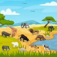 thumbnail image 4 of Ruson 12 piezas mini figuras de animales de safari juguetes realistas figuras de animales del zoológico de la selva juego de juguetes para decoración de pasteles Navidad cumpleaños huevo de Pascua sum, 4 of 5