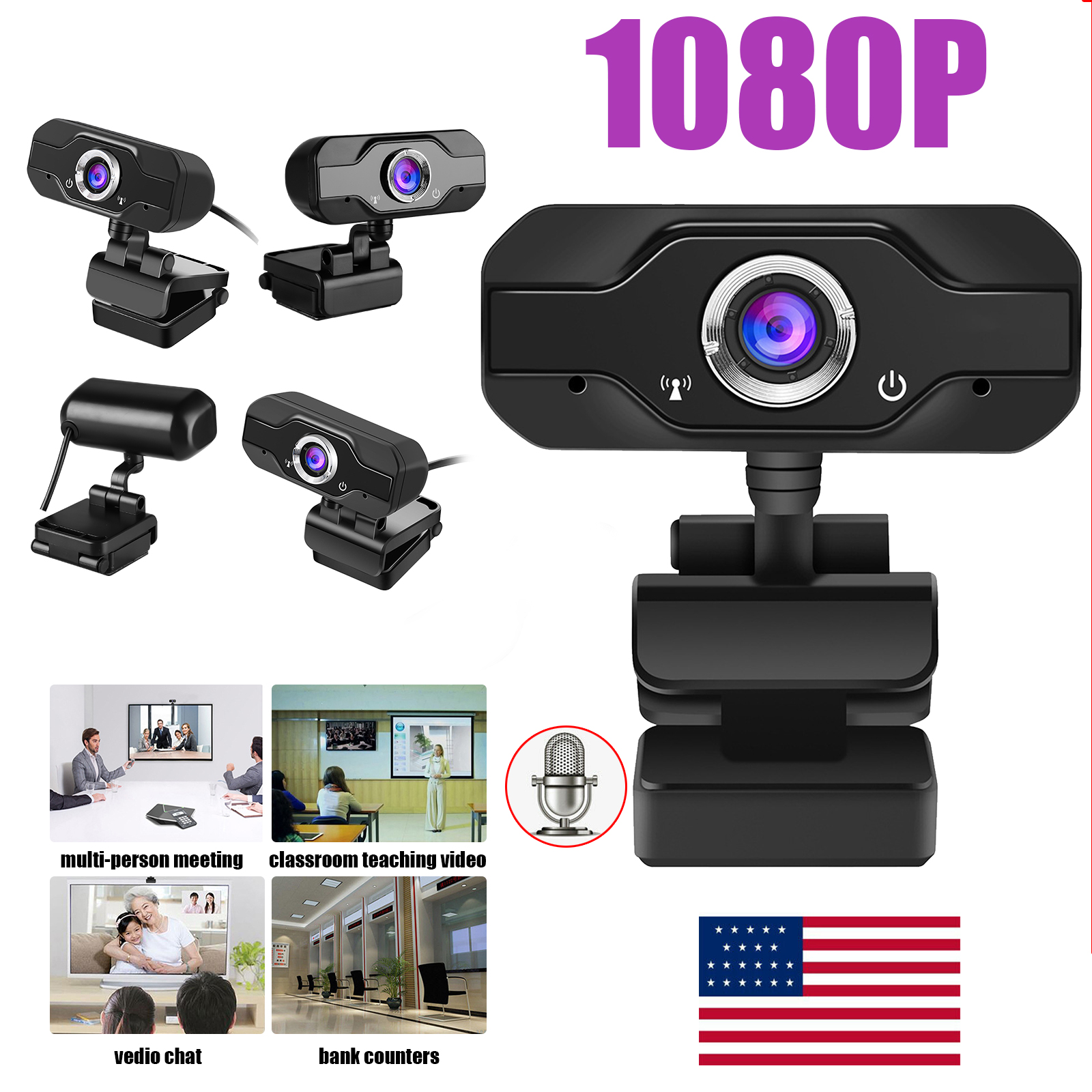 EEEkit 1080P Streaming cam with Microphone for Desktop Computer