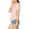 thumbnail image 5 of INSPIRE CHIC Women's Vintage Sweet Doll Collar Button Down Soft Shirt M Pink, 5 of 9