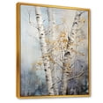 thumbnail image 2 of Designart "Birch Trees With Silver Blue Hues Breathing In The Scenery" Tree Birch Floater Framed Wall Art Living Room, 2 of 5