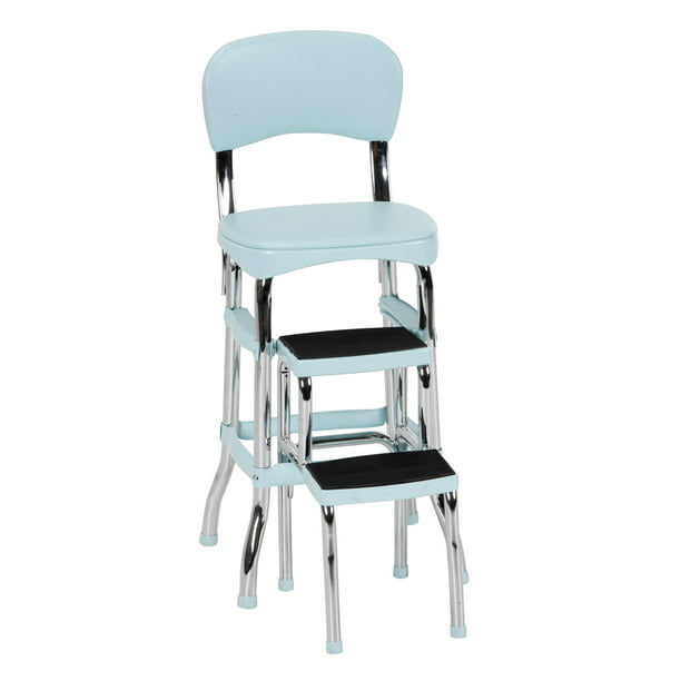 Cosco Stylaire Retro Chair 2 Step, Retro Step Stool Chair Blue