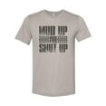 thumbnail image 1 of "Mudding Shirt, Mud Up Or Shut Up, Men's Mudding Tee, Backroads, Graphic Tee, 4 Wheeler, 4X4 Shirt, Mudding Tshirt, Big Truck, Mudding, Jeep, Heather Stone, LARGE", 1 of 1