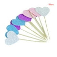 thumbnail image 1 of 30pcs Heart Shape Cake Toppers Insert Cards with Toothpick Cupcake Decorations \- Mixed Light Color, 1 of 9