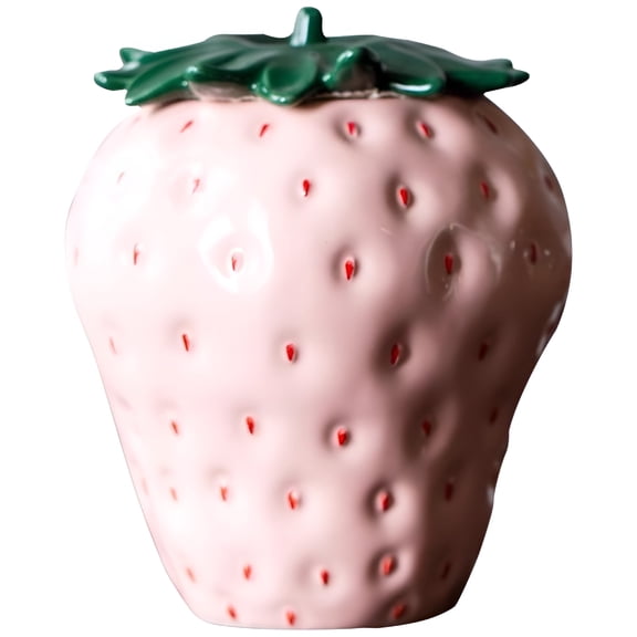 ACDANC 2026 New Strawberry Ceramic Cookie Jar with Lid,Cookie Container Airtight Food Storage Container for Kitchen Counter,Cute Vintage Canister for Candy,Cookies,Snacks,Home Decor (Pink)