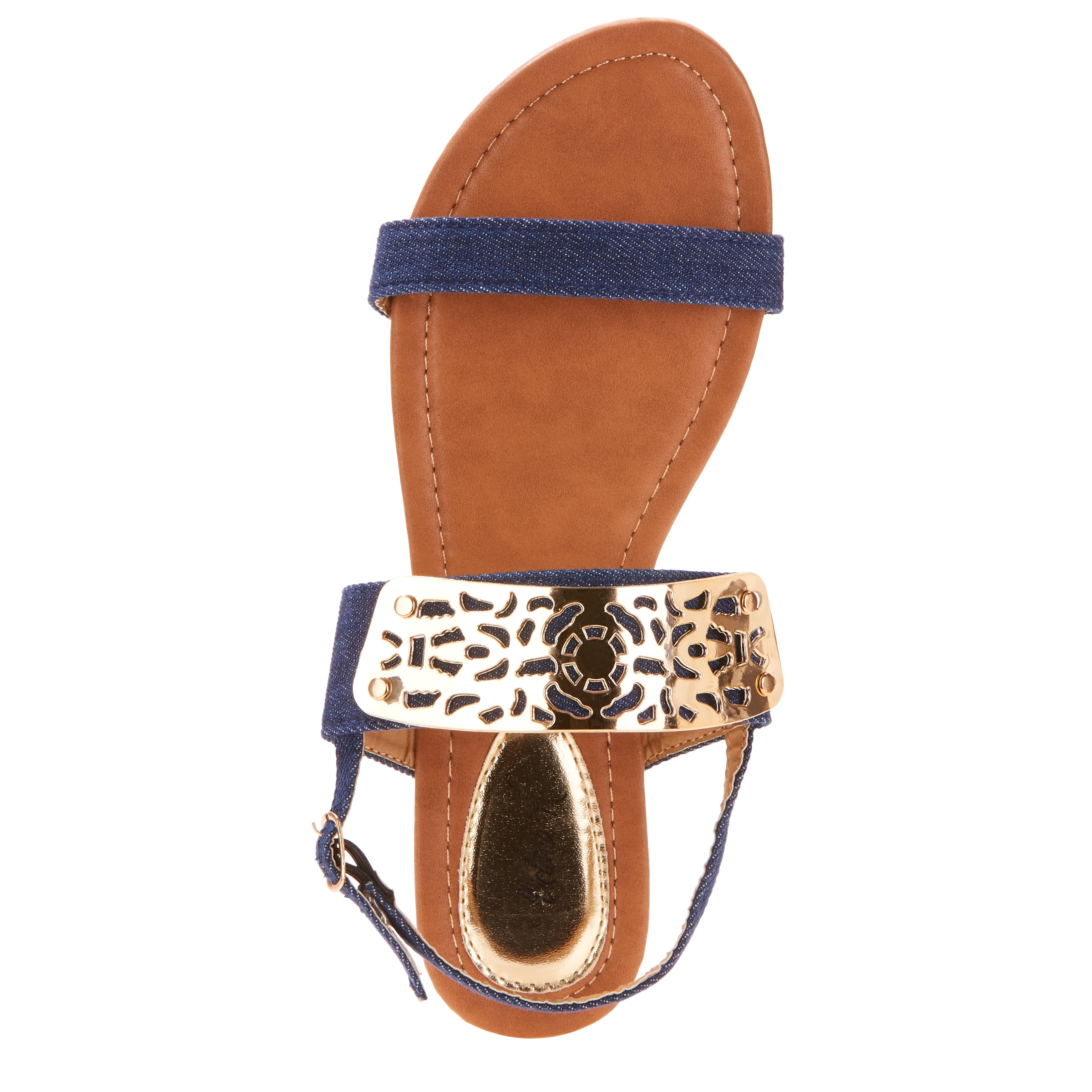 Victoria K Women's Gold Cuff Fashion Sandals