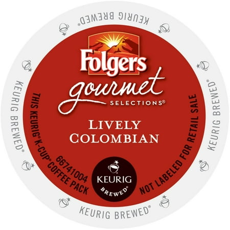 Folgers Gourmet Selections Lively Colombian Coffee, K-Cup Portion Pack for Keurig Brewers (96 Count)