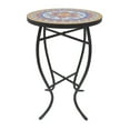 thumbnail image 2 of W Unlimited Mosaic Art Classic Stone and Metal Accent Table in Multi-Color, 2 of 3