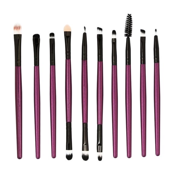 Fiudx Juego de Brochas de Maquillaje, Herramientas Esenciales para Cejas, Delineador de Ojos y Rubor, Aplicadores Profesionales de Nailon, Brochas Cosméticas Portátiles, Aplicación Diaria de Maquilla